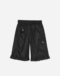 Duchesse Nylon Midi Ruffle Shorts