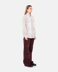 Lace Overprinted Poplin Shirt